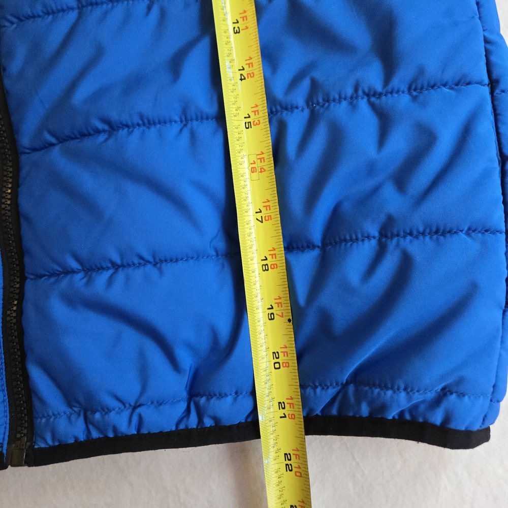 Wild Fable Electric Blue Zip Front Quilted Puffer Jacket Boxy High Collar MI3 - Picture 5 of 15